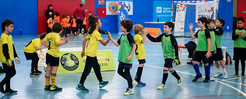 Salutació inicial partit escolar
