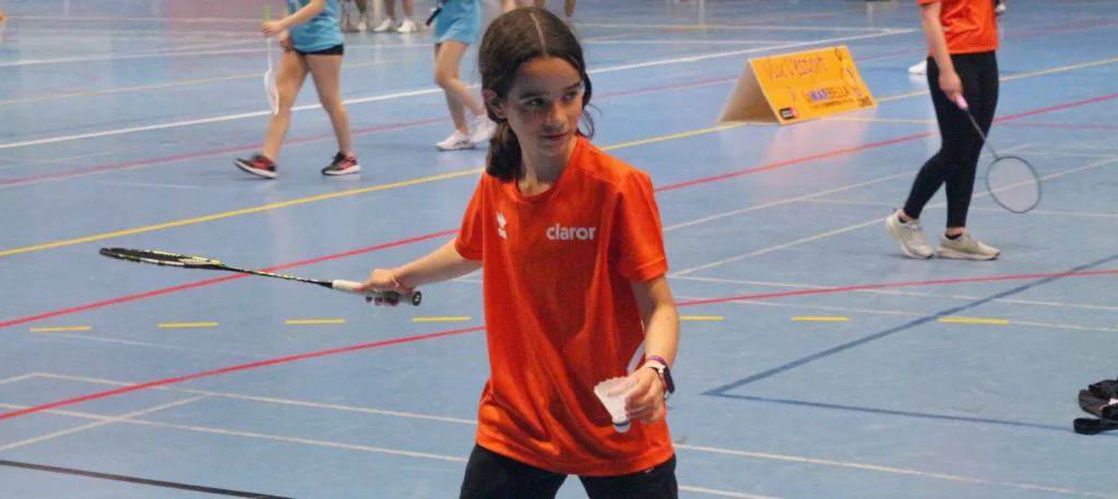 Jugadora escolar de bàdminton