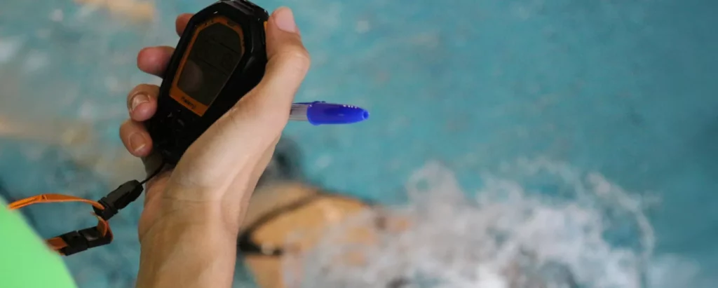 Cronòmetre competició de natació escolar