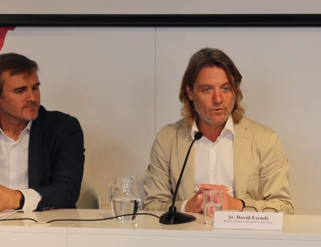 David Escudé en la presentació del Programa Esportiva't