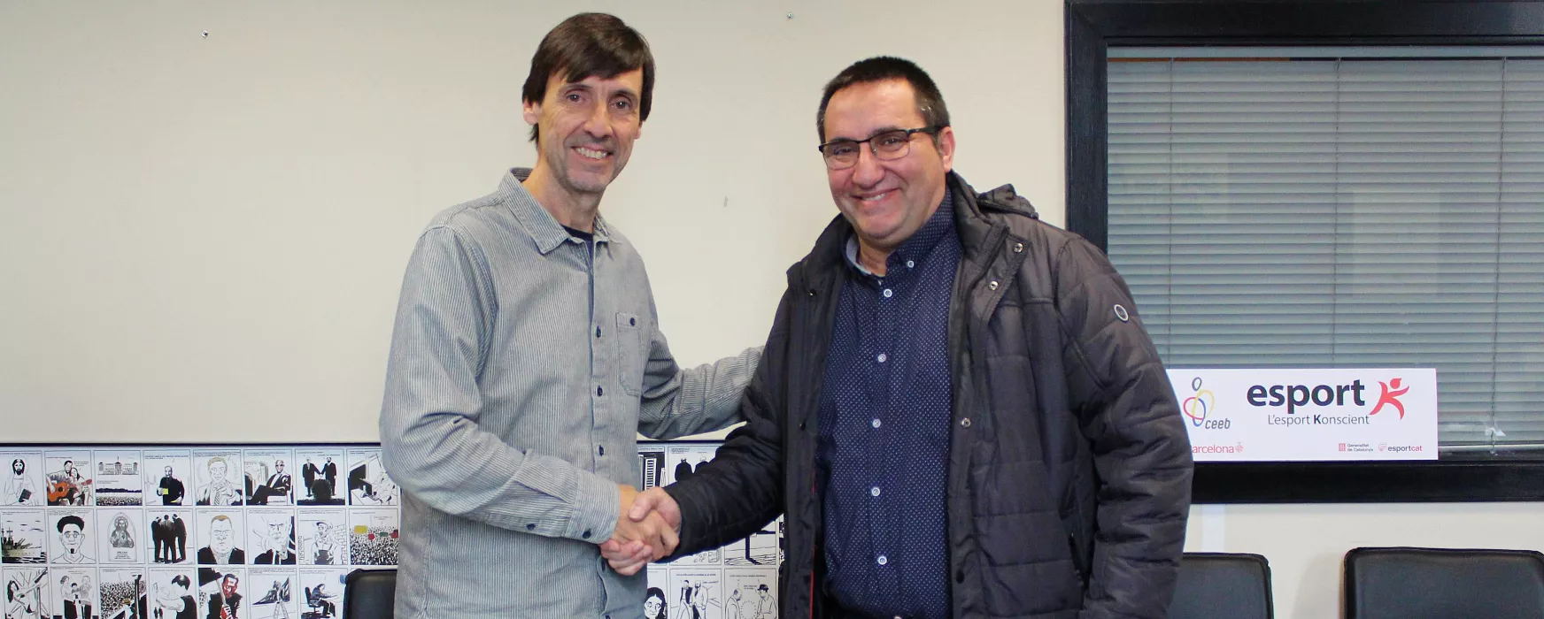 Jaume Mora i Dani Vives, conveni de col·laboració entre el CEEB i la FCFS